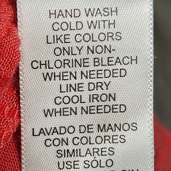 Fever Coral Quatro St Long Sleeve BOHO Ladder Lace Accents Top Size Small - Picture 9 of 10